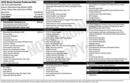 2025 Buick Envista Preferred FWD