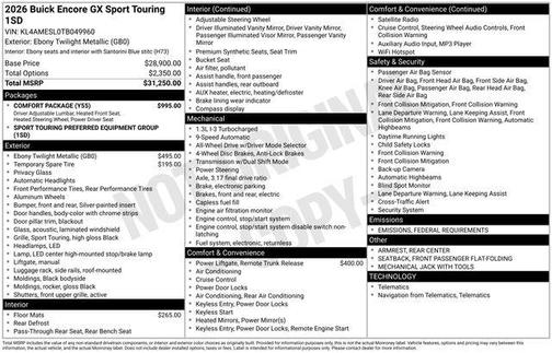 2026 Buick Encore GX Sport Touring