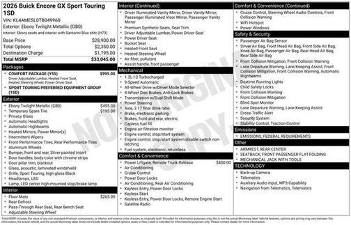 2026 Buick Encore GX Sport Touring