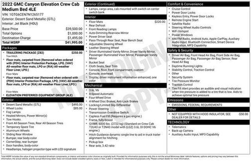 2022 GMC Canyon Elevation