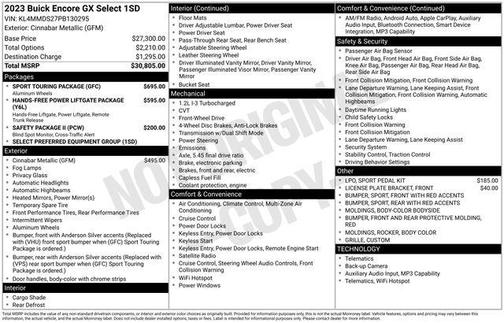 Cinnabar Metallic 2023 Buick Encore GX Select