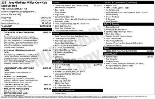 2021 Jeep Gladiator Willys 4x4