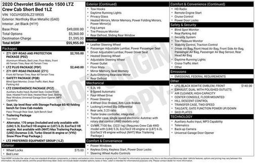 2020 Chevrolet Silverado 1500 LTZ