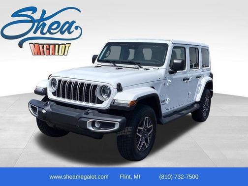 Bright White Clearcoat 2024 Jeep Wrangler 4-Door Sahara 4x4