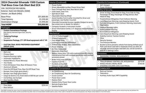 2024 Chevrolet Silverado 1500 Custom Trail Boss