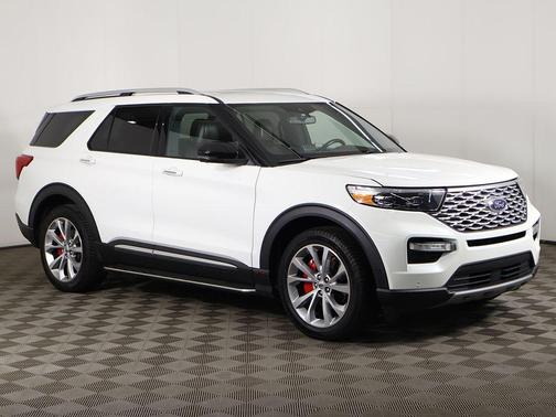 Star White Metallic Tri-Coat 2021 Ford Explorer Platinum