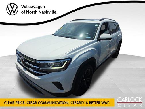 Pure White 2022 Volkswagen Atlas 3.6L SE w/Technology