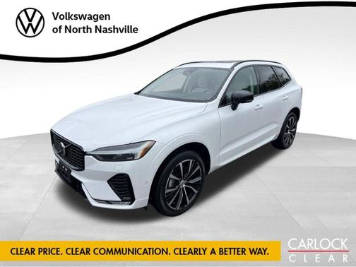 Crystal White Metallic 2024 Volvo XC60 B5 Plus Dark Theme