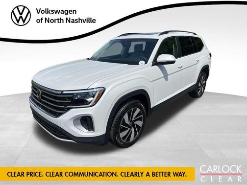 Opal White Pearl 2026 Volkswagen Atlas 2.0T SE W/TECHNOLOGY