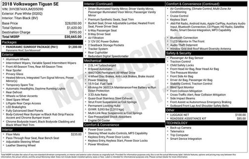 2018 Volkswagen Tiguan 2.0T SE