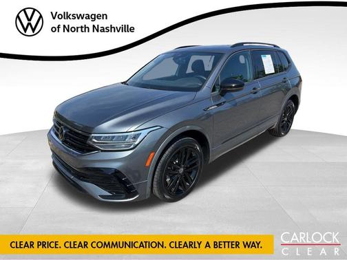 Platinum Gray Metallic 2022 Volkswagen Tiguan 2.0T SE R-Line Black
