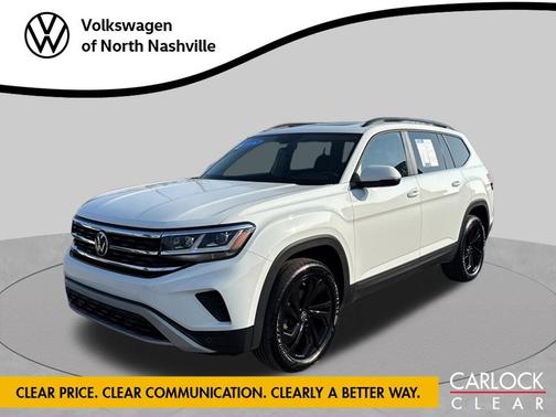 Pure White 2022 Volkswagen Atlas 3.6L SE w/Technology