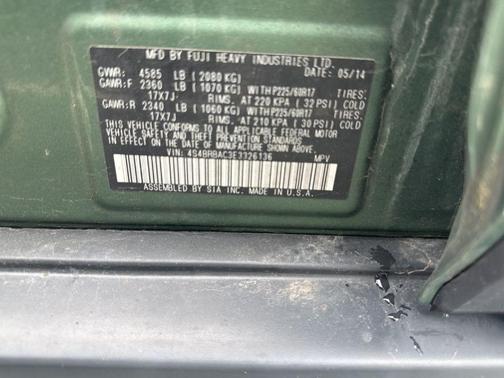 Cypress Green Pearl 2014 Subaru Outback 2.5i