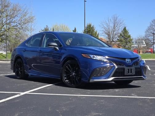 Blue 2023 Toyota Camry Hybrid XSE