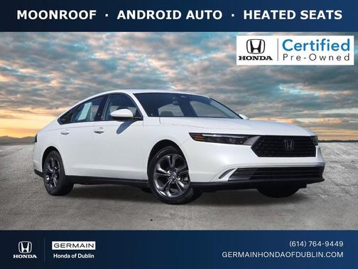 Platinum White Pearl 2023 Honda Accord EX