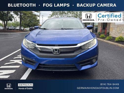 Aegean Blue Metallic 2017 Honda Civic EX-T
