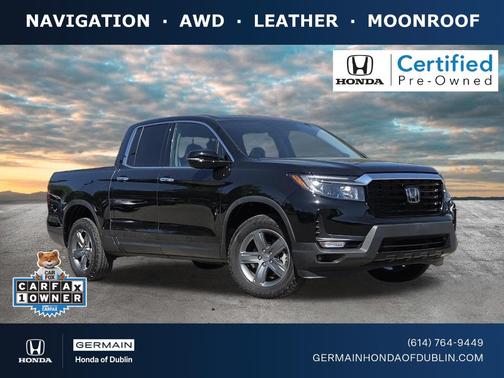 Crystal Black Pearl 2023 Honda Ridgeline RTL-E