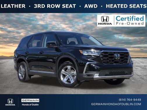 Crystal Black Pearl 2023 Honda Pilot EX-L 7-Passenger