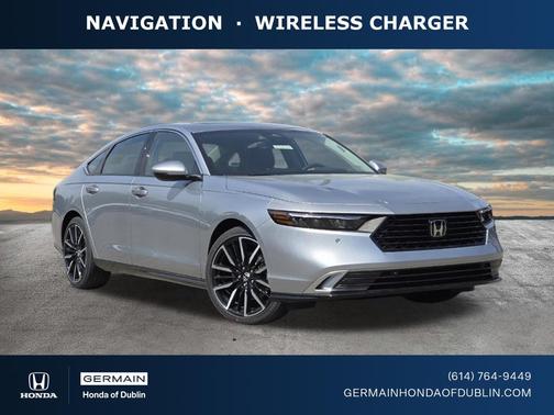Solar Silver Metallic 2026 Honda Accord Hybrid Touring
