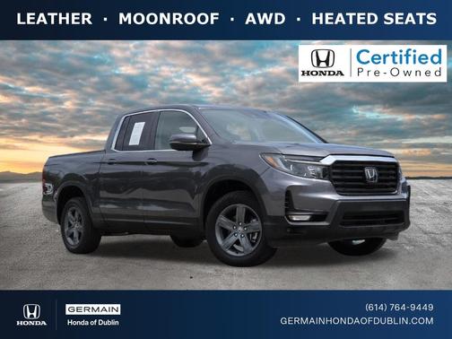 Modern Steel Metallic 2023 Honda Ridgeline RTL