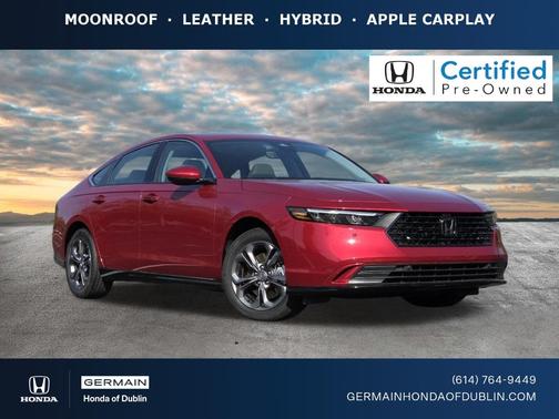 Radiant Red Metallic 2024 Honda Accord Hybrid EX-L