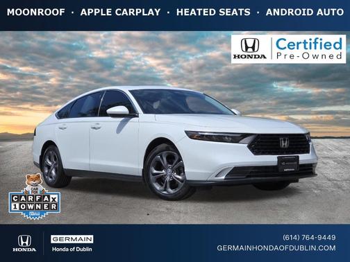Platinum White Pearl 2024 Honda Accord EX