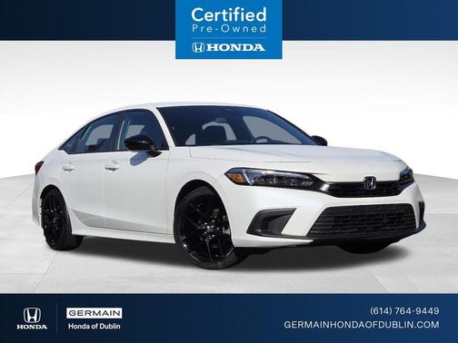 Platinum White Pearl 2024 Honda Civic Sport