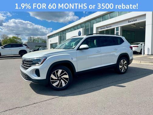 opal white pearl 2026 Volkswagen Atlas 2.0T SE w/Technology