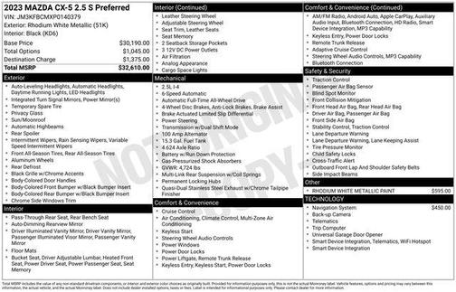 2023 Mazda CX-5 2.5 S Preferred Package