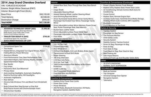 2014 Jeep Grand Cherokee Overland
