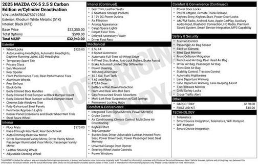 2025 Mazda CX-5 Carbon Edition