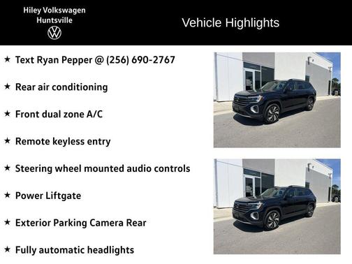 Black 2024 Volkswagen Atlas 2.0T SE w/Technology 4MOTION