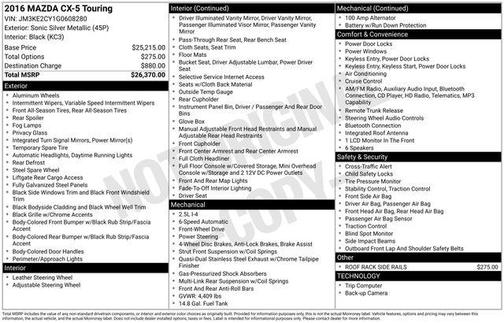 2016 Mazda CX-5 Touring