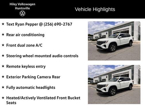 Pure White 2024 Volkswagen Atlas 2.0T SE