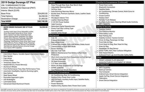 2019 Dodge Durango GT Plus