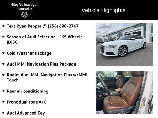 Ibis White 2017 Audi A6 2.0T Premium