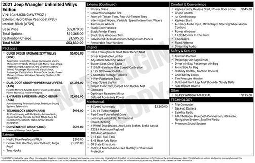 2021 Jeep Wrangler Willys