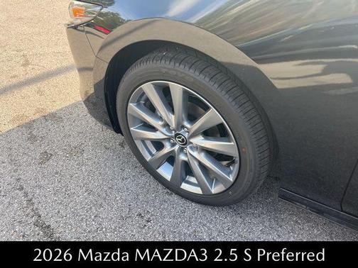 Jet Black Mica 2026 Mazda Mazda3 FWD w/Preferred Package