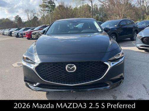 Jet Black Mica 2026 Mazda Mazda3 FWD w/Preferred Package