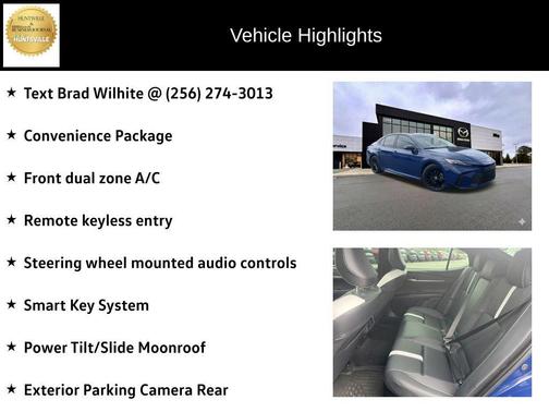 Blue 2025 Toyota Camry SE