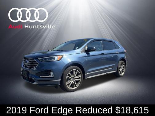 Blue Metallic 2019 Ford Edge Titanium