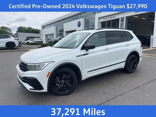 Opal White Pearl 2024 Volkswagen Tiguan 2.0T SE R-Line Black