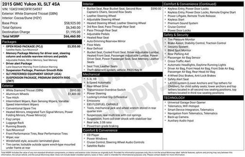 2015 GMC Yukon XL 1500 SLT