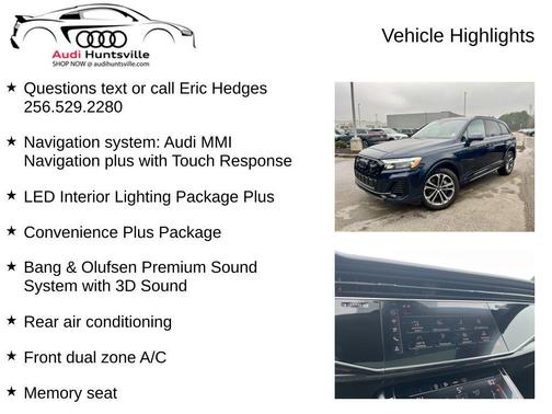 Waitomo Blue Metallic 2025 Audi Q7 45 Premium