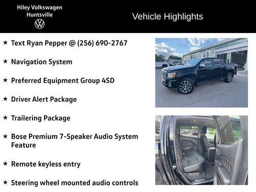 Onyx Black 2022 GMC Canyon Denali