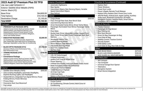 Satellite Silver Metallic 2023 Audi Q7 55 Premium Plus