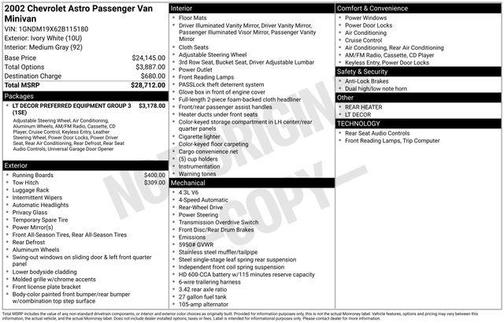 2002 Chevrolet Astro Base