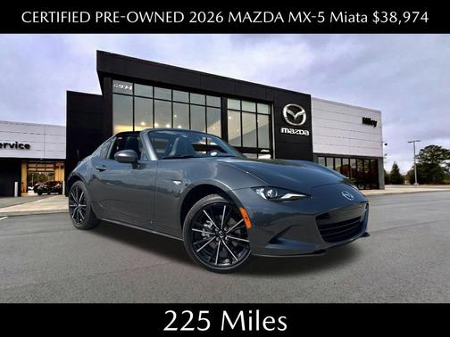 Machine Gray Metallic 2026 Mazda MX-5 Miata RF Grand Touring
