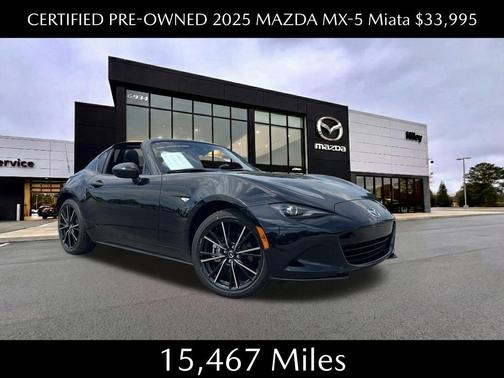 Jet Black Mica 2025 Mazda MX-5 Miata RF Grand Touring
