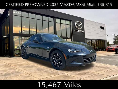 Jet Black Mica 2025 Mazda MX-5 Miata RF Grand Touring